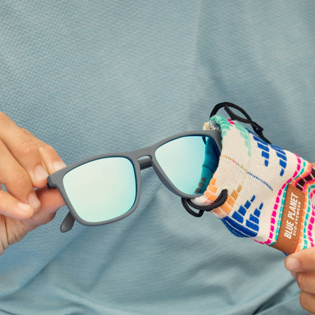 Blue Planet Sunglasses | Glacier - Soft Grey / Ice Blue Mirror Polarized