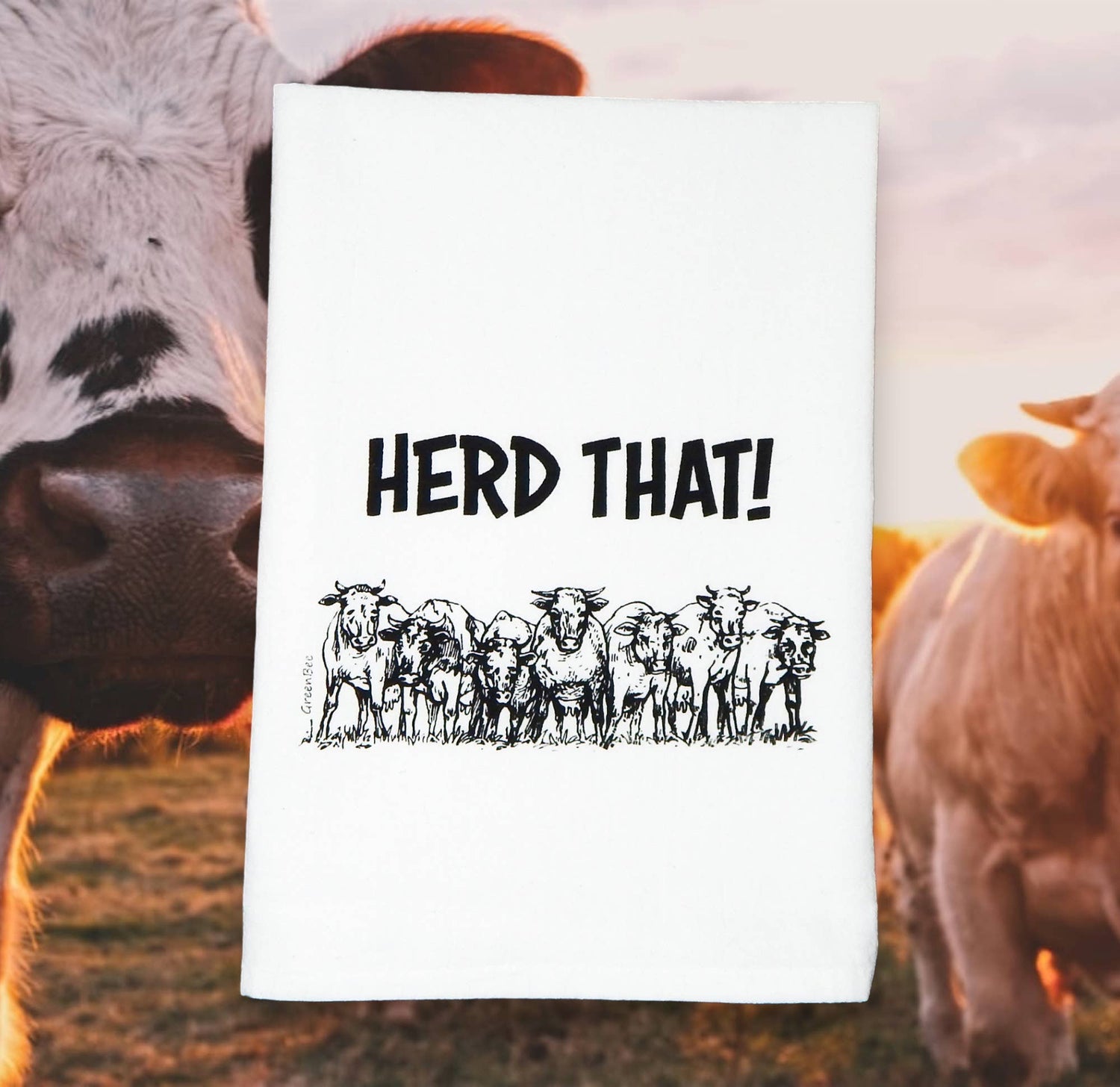 Cow Herd Kitchen Towel | Tea Towels | Sassy Dish Towels