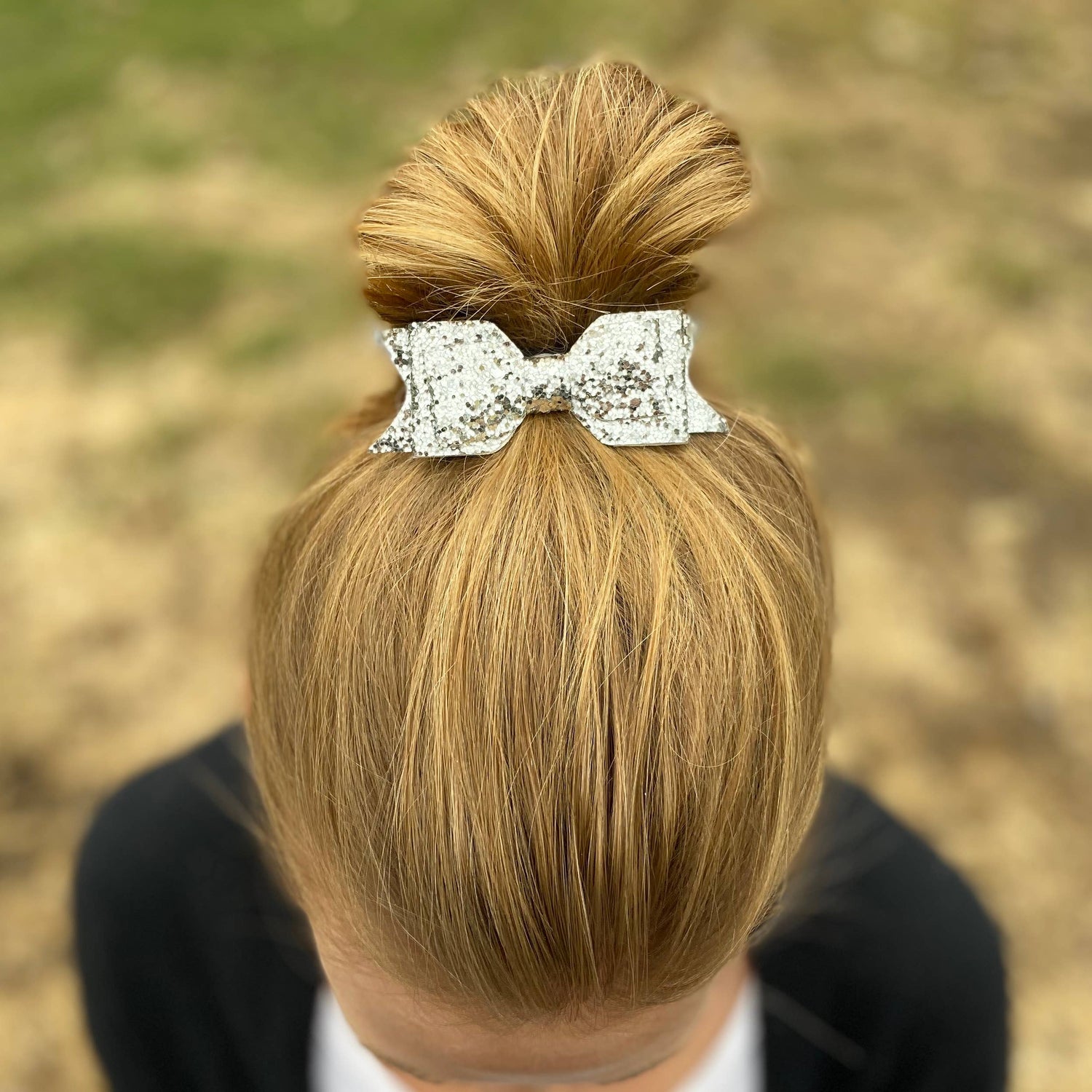 Kids Hair Clips | Gold Glitter Bows