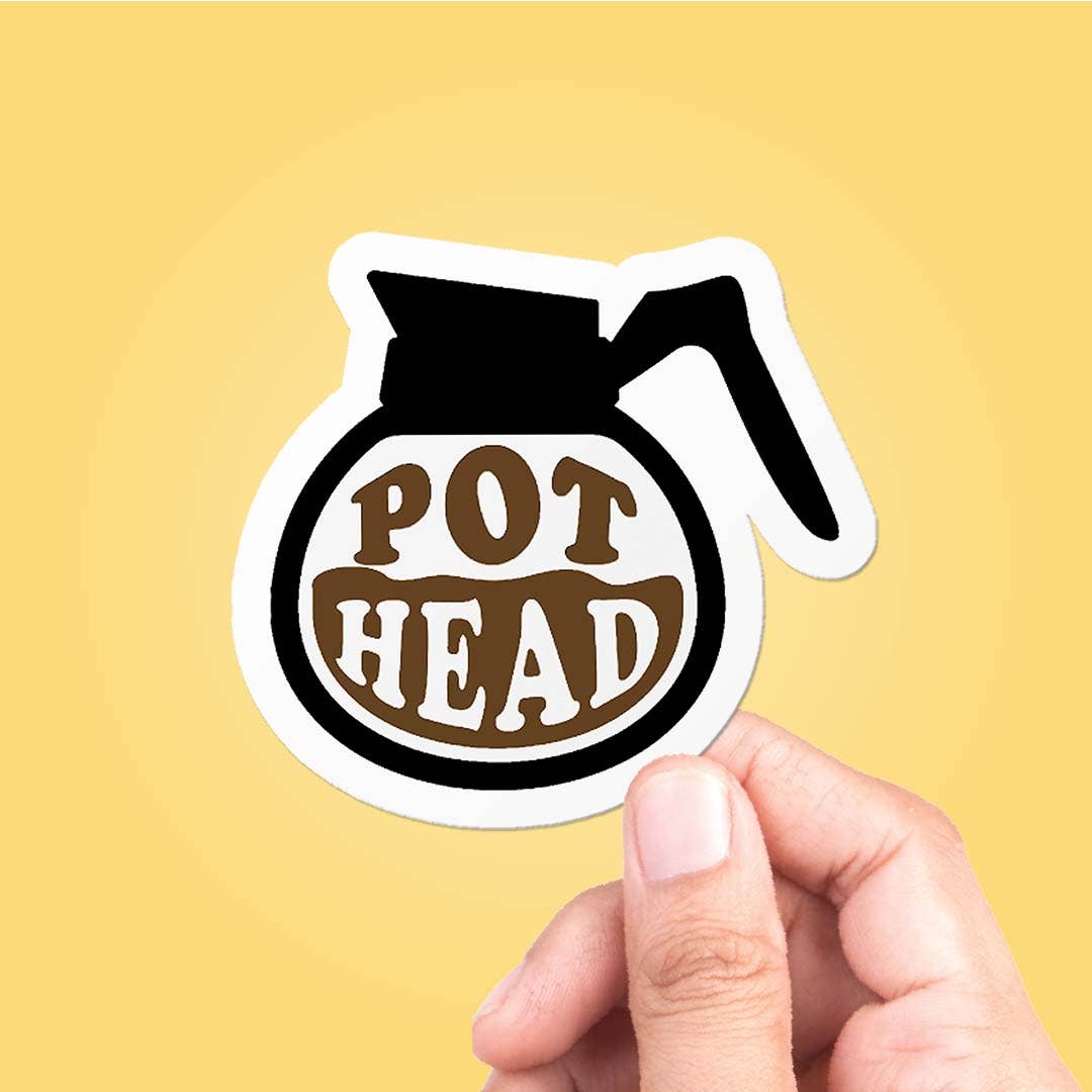 Vinyl Sticker | Coffee Pot Head