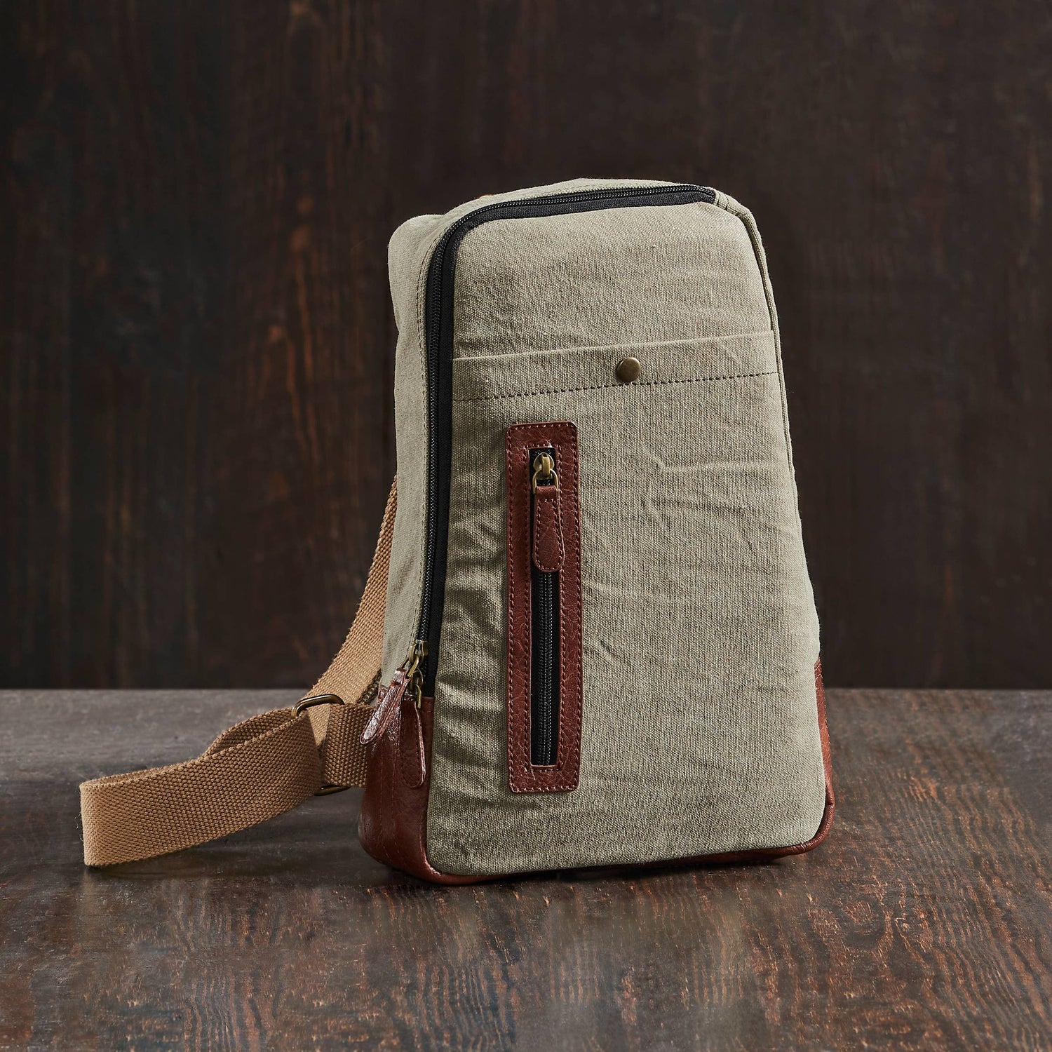 Backpack Crossbody | Military Up-Cycled Canvas