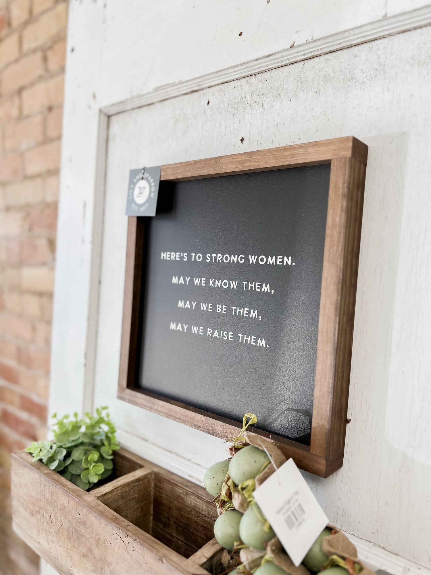 Handmade Framed Art Decor | Here's to Strong Women