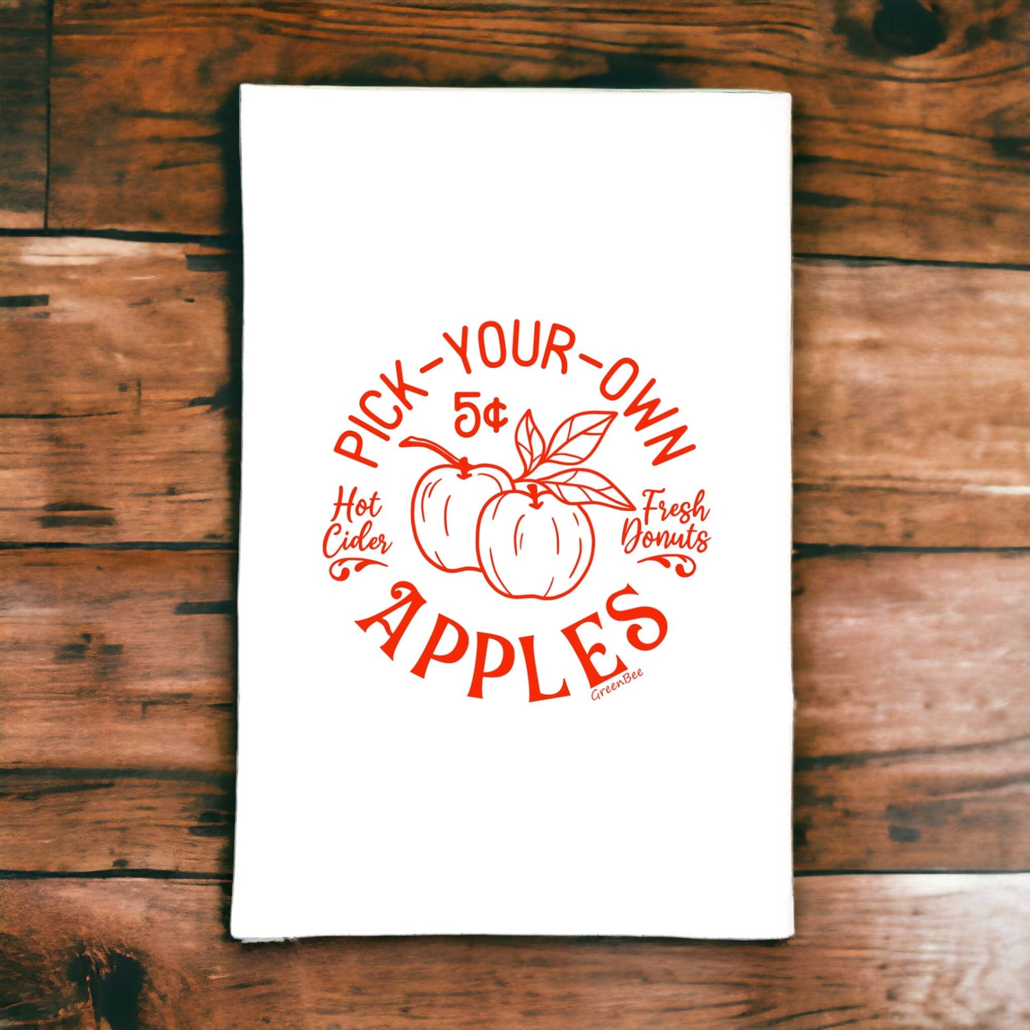 Fall Pick Your Own Apples Kitchen Towel