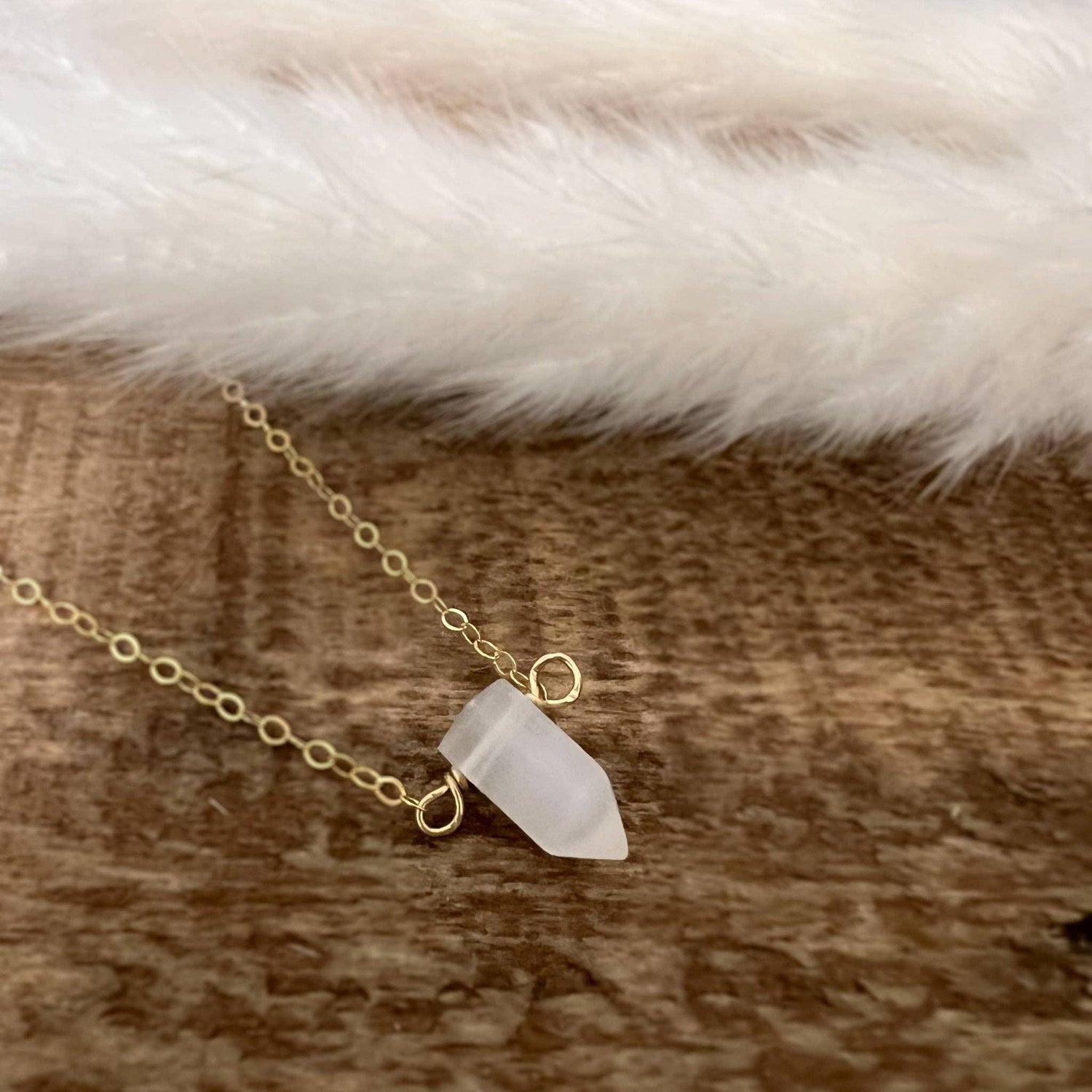 Necklace | Selenite Crystal Point Necklace