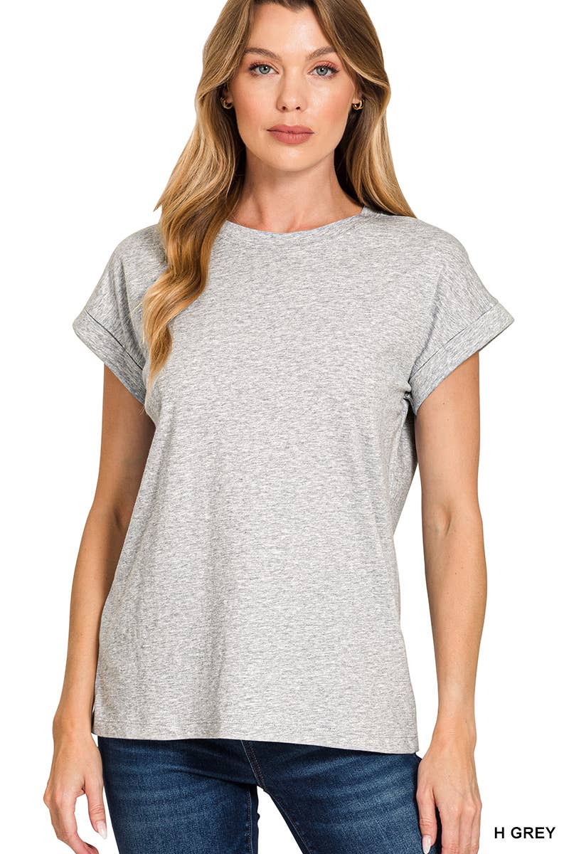 Women's T-Shirt | 100% Cotton Crew Neck Short Sleeve | GREY