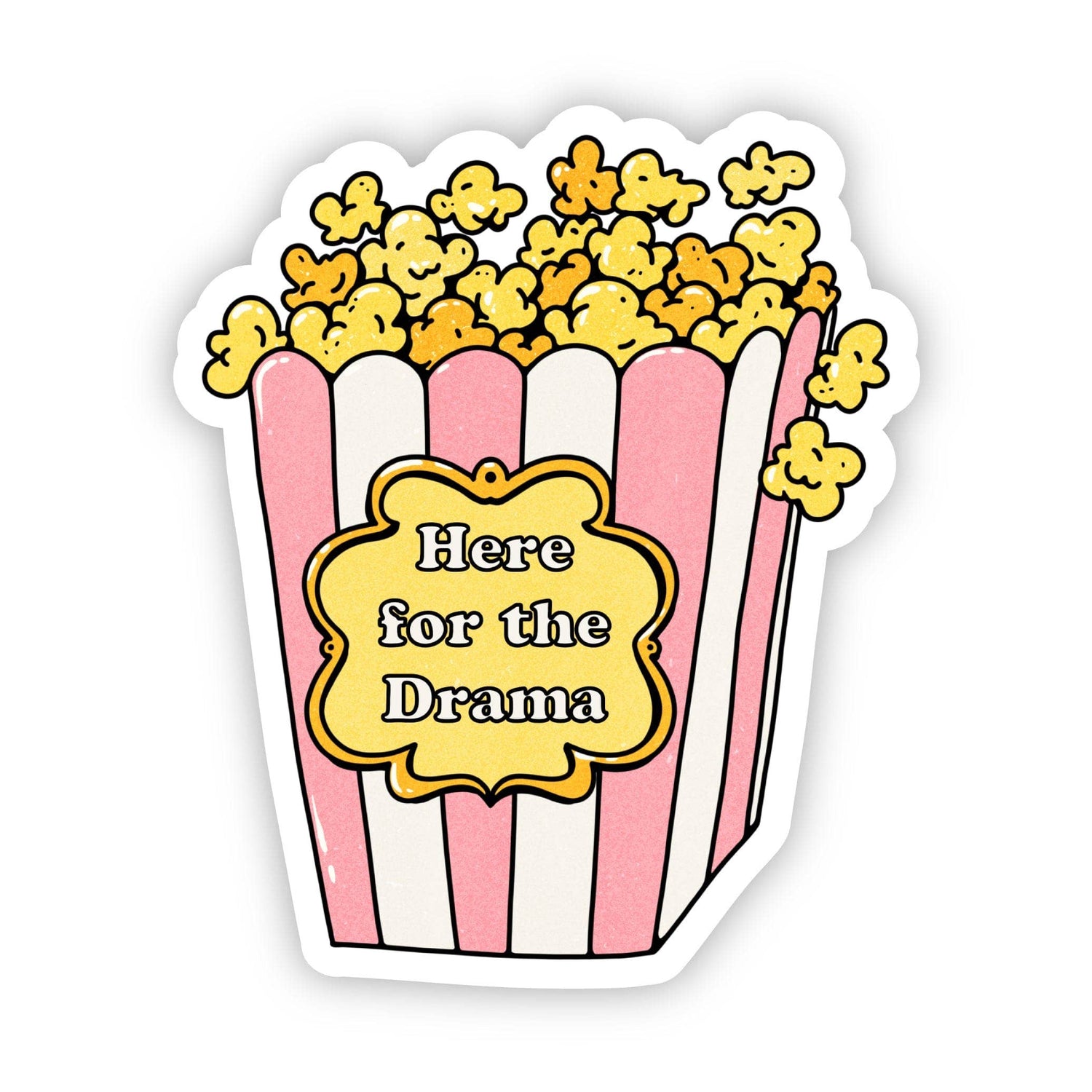 Sticker | "Here for the drama" popcorn