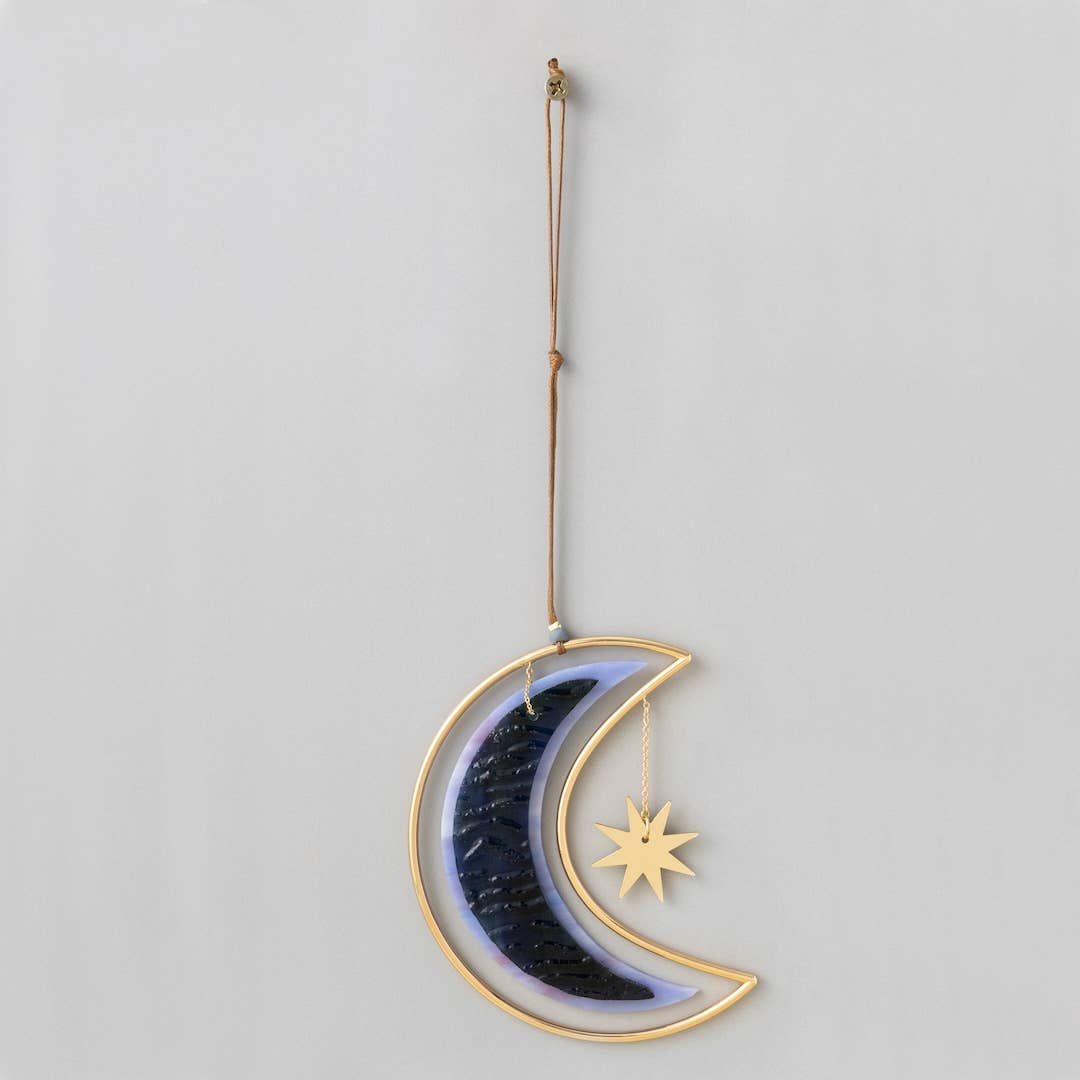 Stained Glass Light Catcher | Moon Star