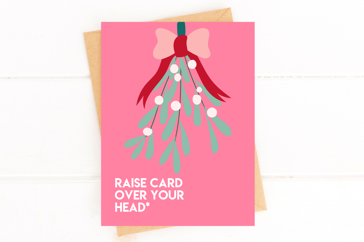Greeting Card | Pink Mistletoe
