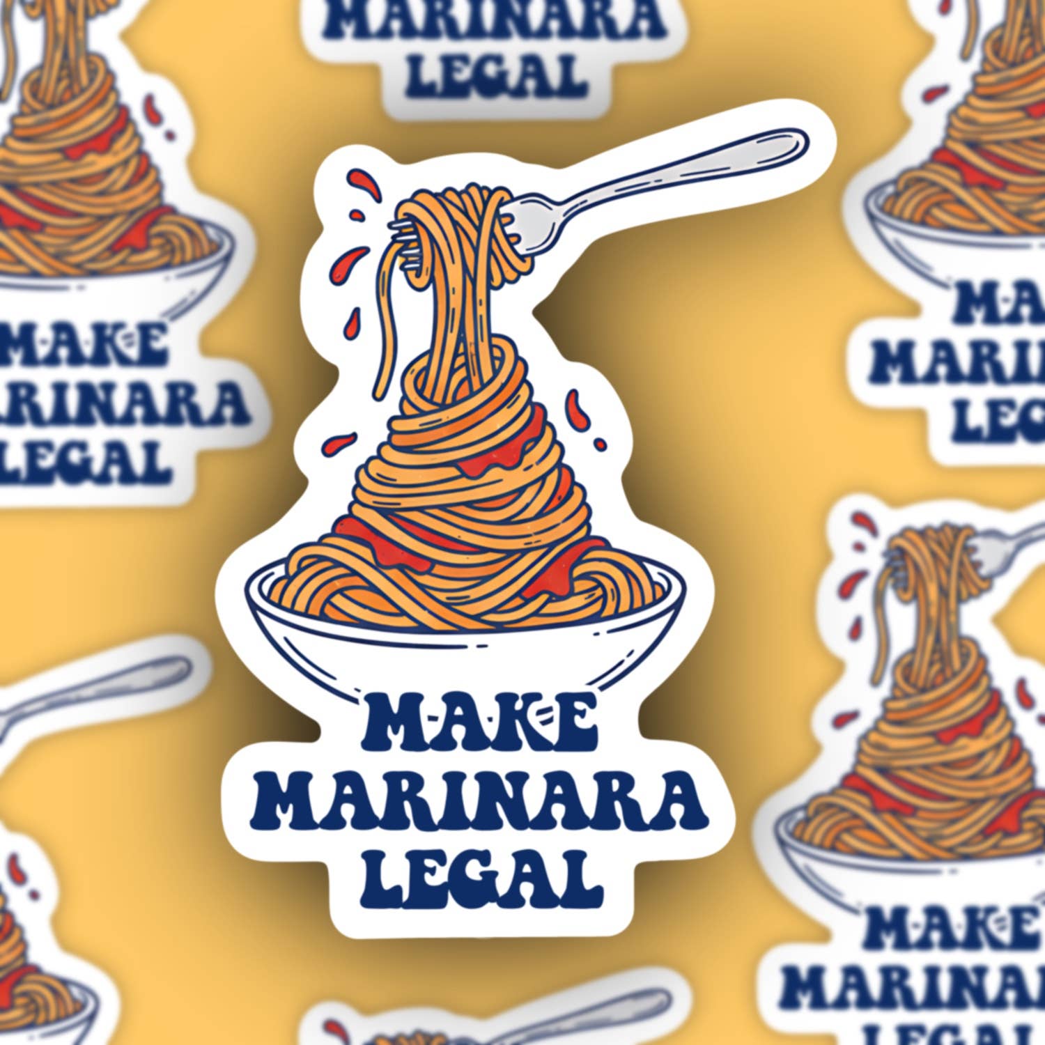 Sticker | Make Marinara Legal, funny pasta