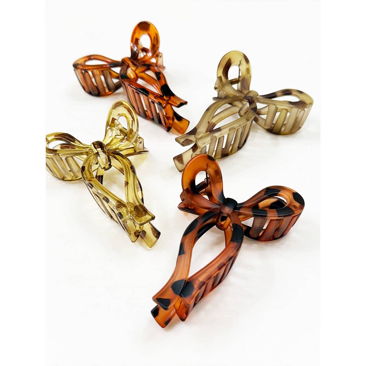 Bow Hair Clip | Matte and Glossy Leopard Bow