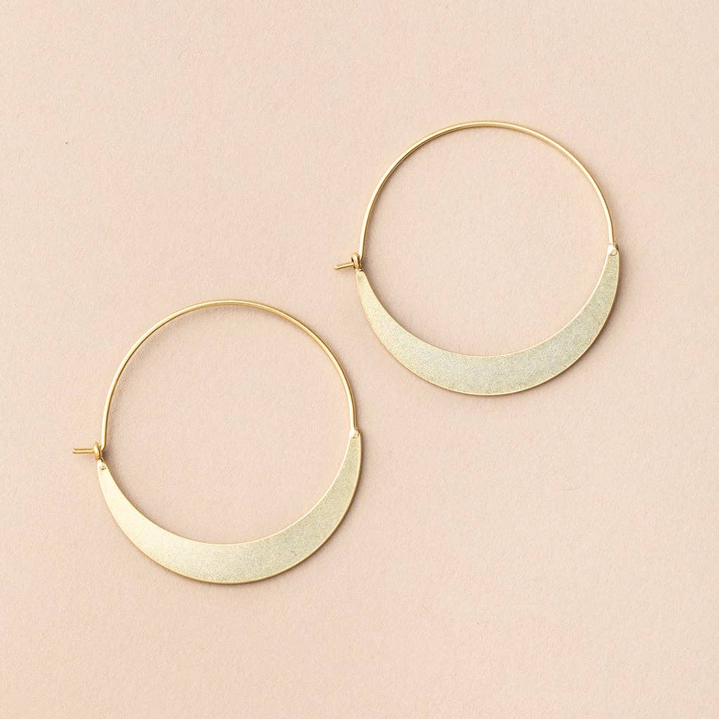 Refined Earring Collection | Crescent Hoop/Gold Vermeil
