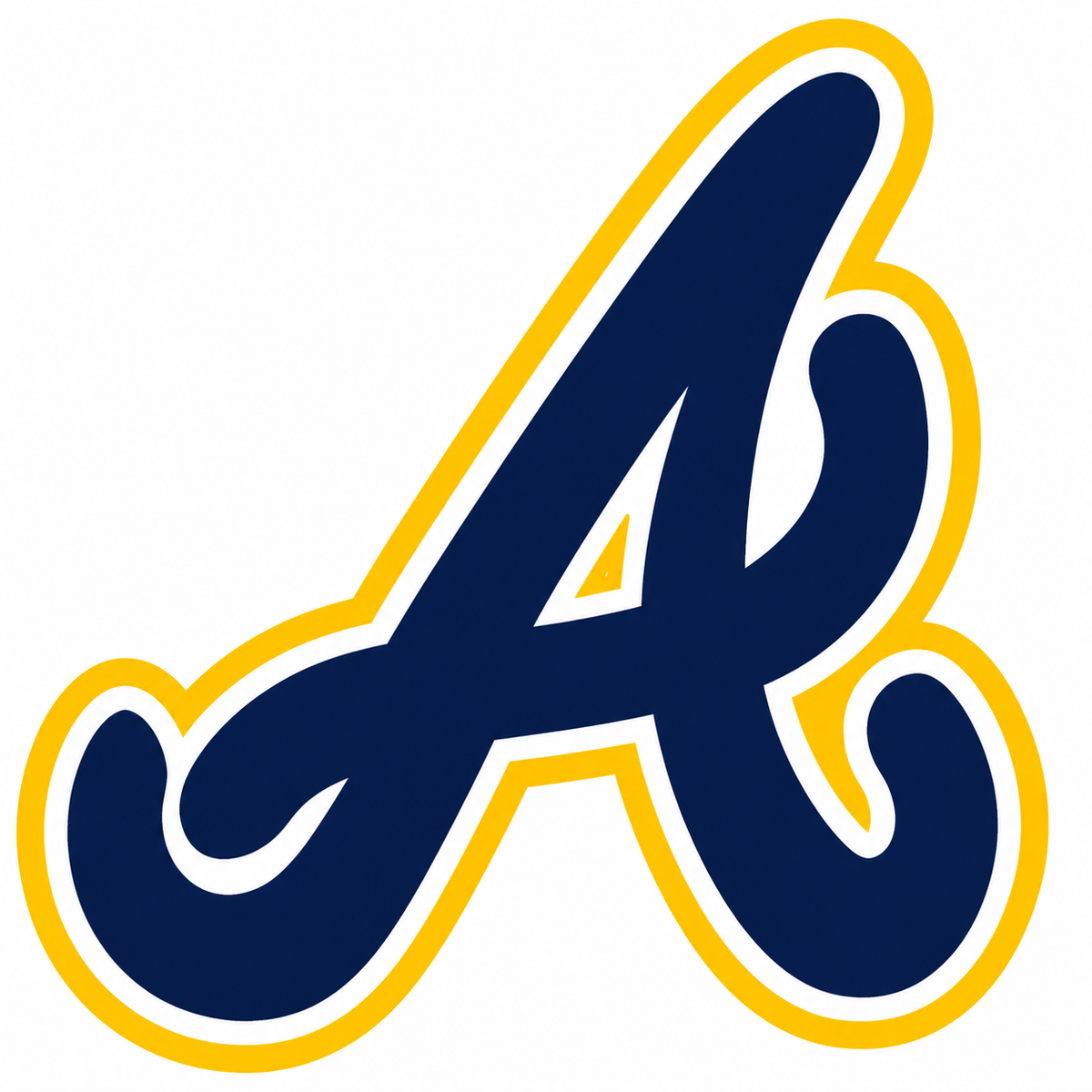 Vinyl Sticker Decal | Alhambra High School Vintage Script "A" - Shimmer
