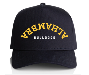 Alhambra Hat | Navy with Alhambra Bulldogs (upside down)
