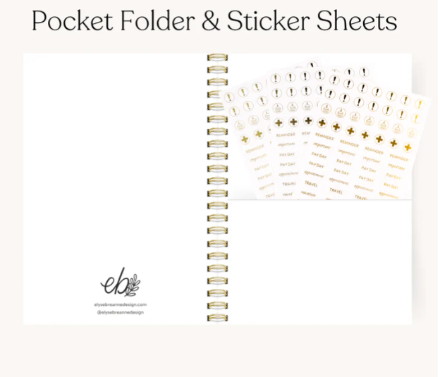 Weekly/Yearly Planner | Ivory Pressed Floral 8.5 x 11"