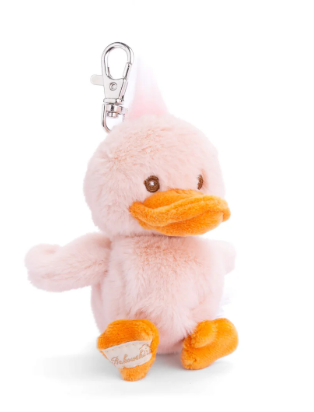 Bukowski Plush Bag Charm | Quack Duck - Pink, Yellow + White