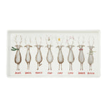 Stoneware platter with Santa's reindeer