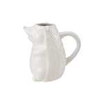 White ceramic hedgehog shaped creamer