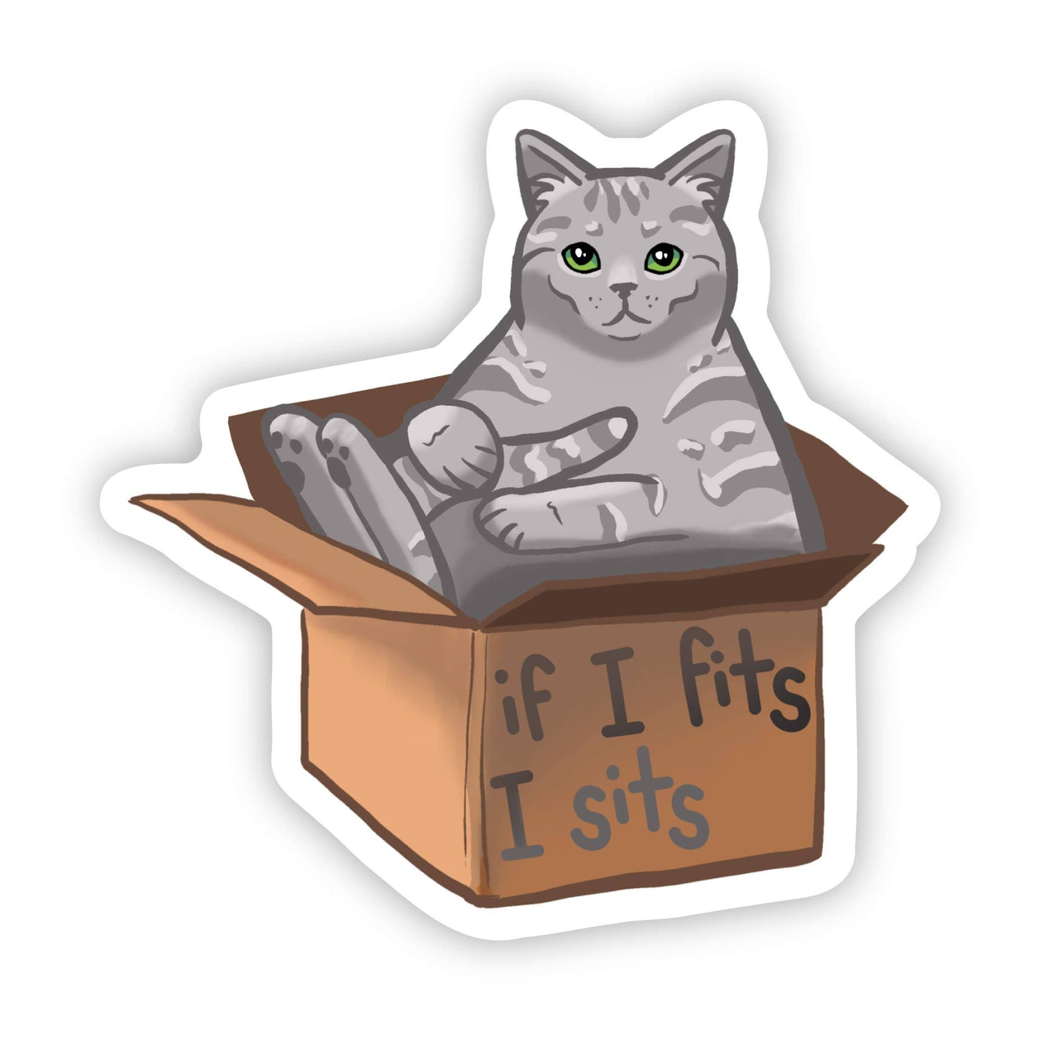 Sticker | "If I Fits I Sits" Cat